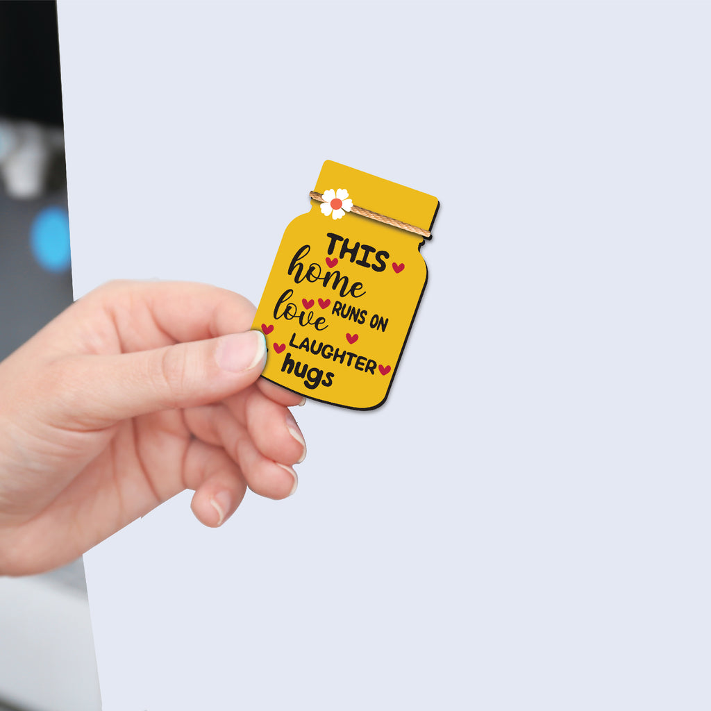 Jar Fridge Magnets – Set of 6 Motivational Wooden Magnets